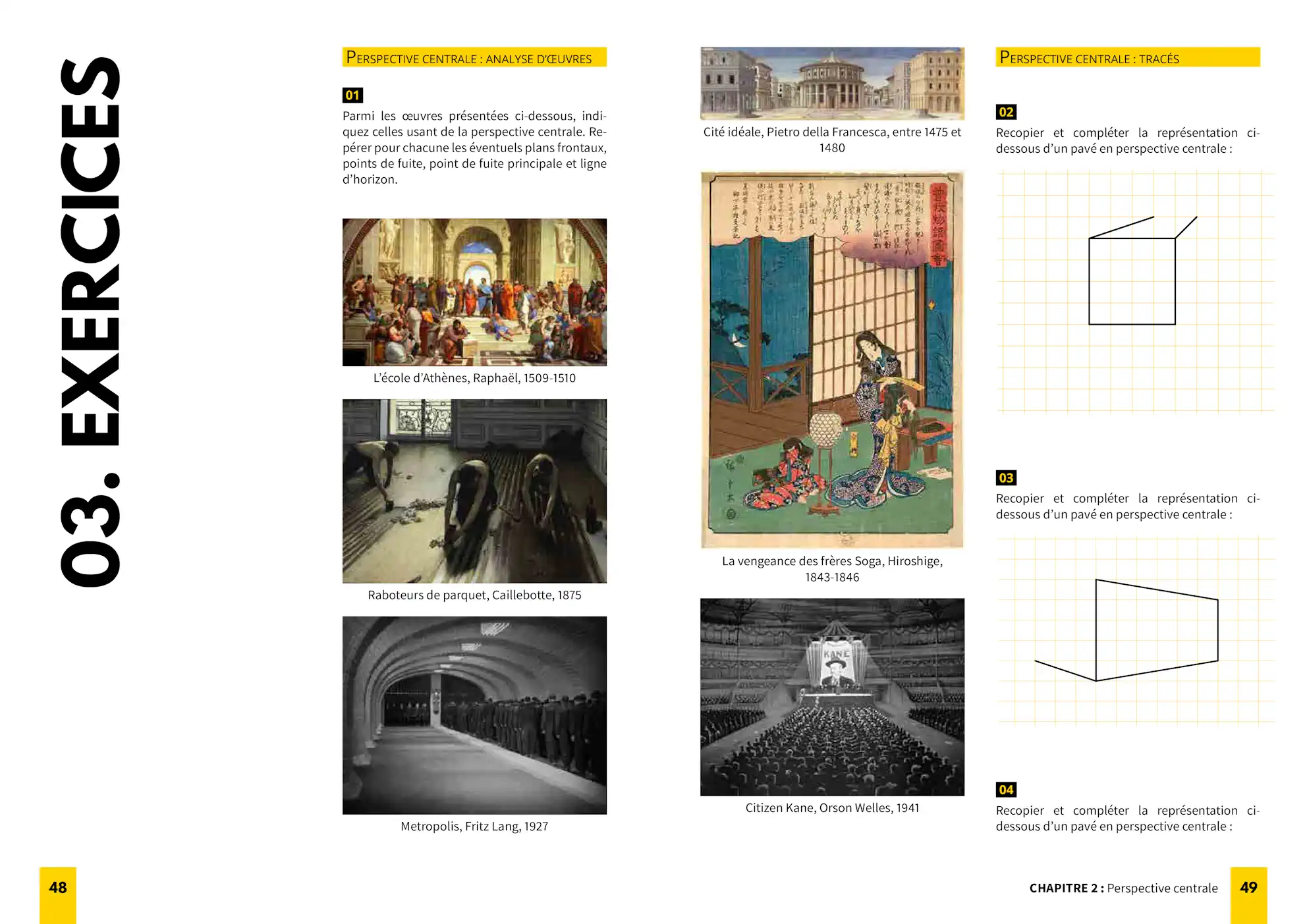 Page sur la perspective du manuel de Mathématiques Terminale STD2A